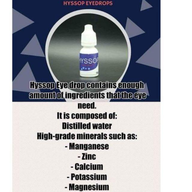 Hyssop Mineral Drops (Eye Drops) 15ml review and price