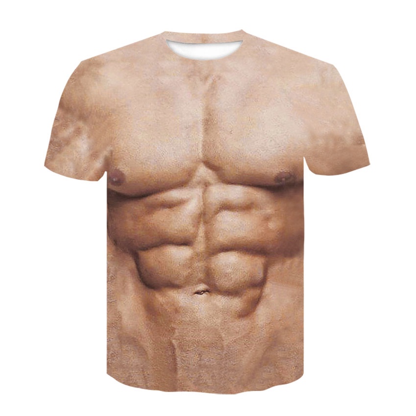 Bikini Shirt for Men Fake Body and Boobs Six Pack Abs Funny T Shirts  Crewneck Short Sleeve Casual Summer Tees, 01, Small : : Sports &  Outdoors