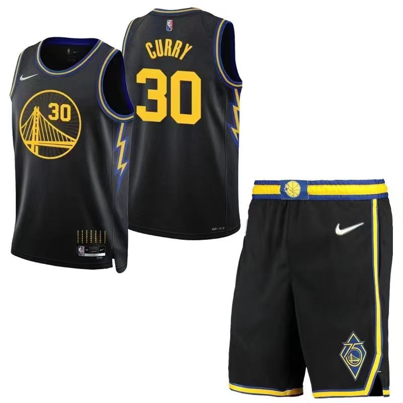Men's Golden State Warriors Stephen Curry #30 Black 2021/22 Swingman Jersey  - City Edition