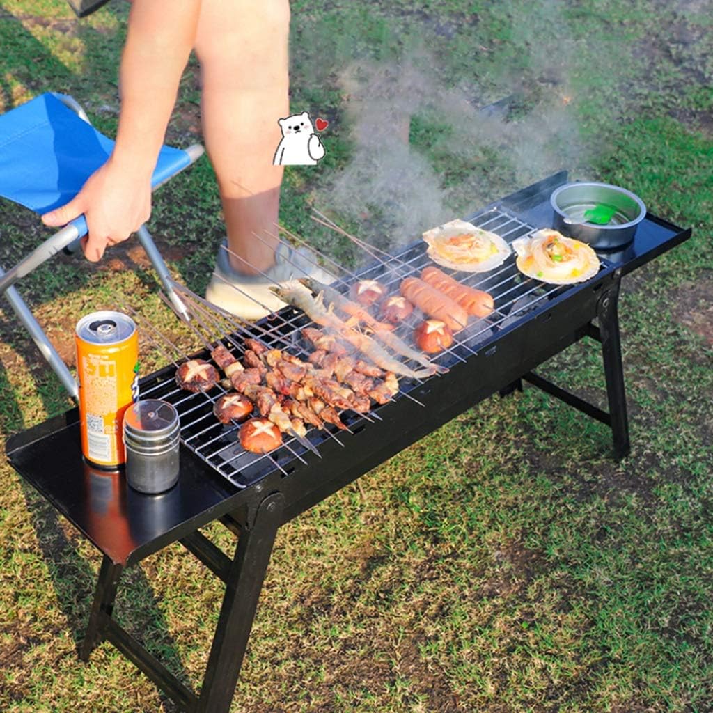 Large Portable Charcoal Barbeque Grill With Folding Capabilities For Pinics And Outdoor