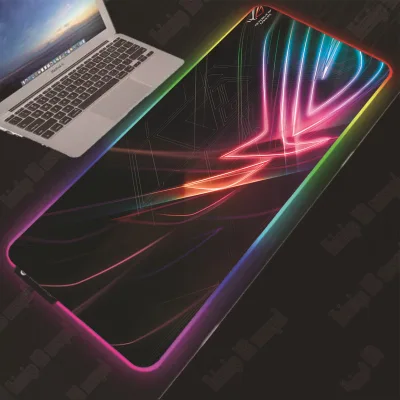 ROG ASUSS Gaming Mouse Pad RGB USB LED Lights Extended Illuminated Keyboard Non-slip Blanket Mat 25x35cm 40x90cm