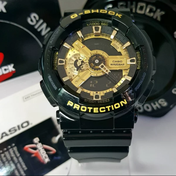 g shock original black gold