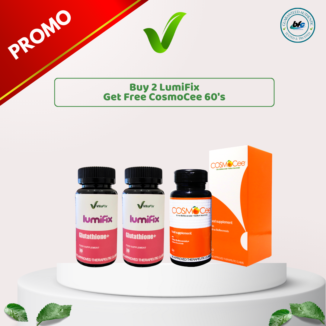 lumifix glutathione PROMO Buy 2 LumiFix Get Free CosmoCee 60s For Skin Whitening, Moisturizing  with Oral Sunblock Technology