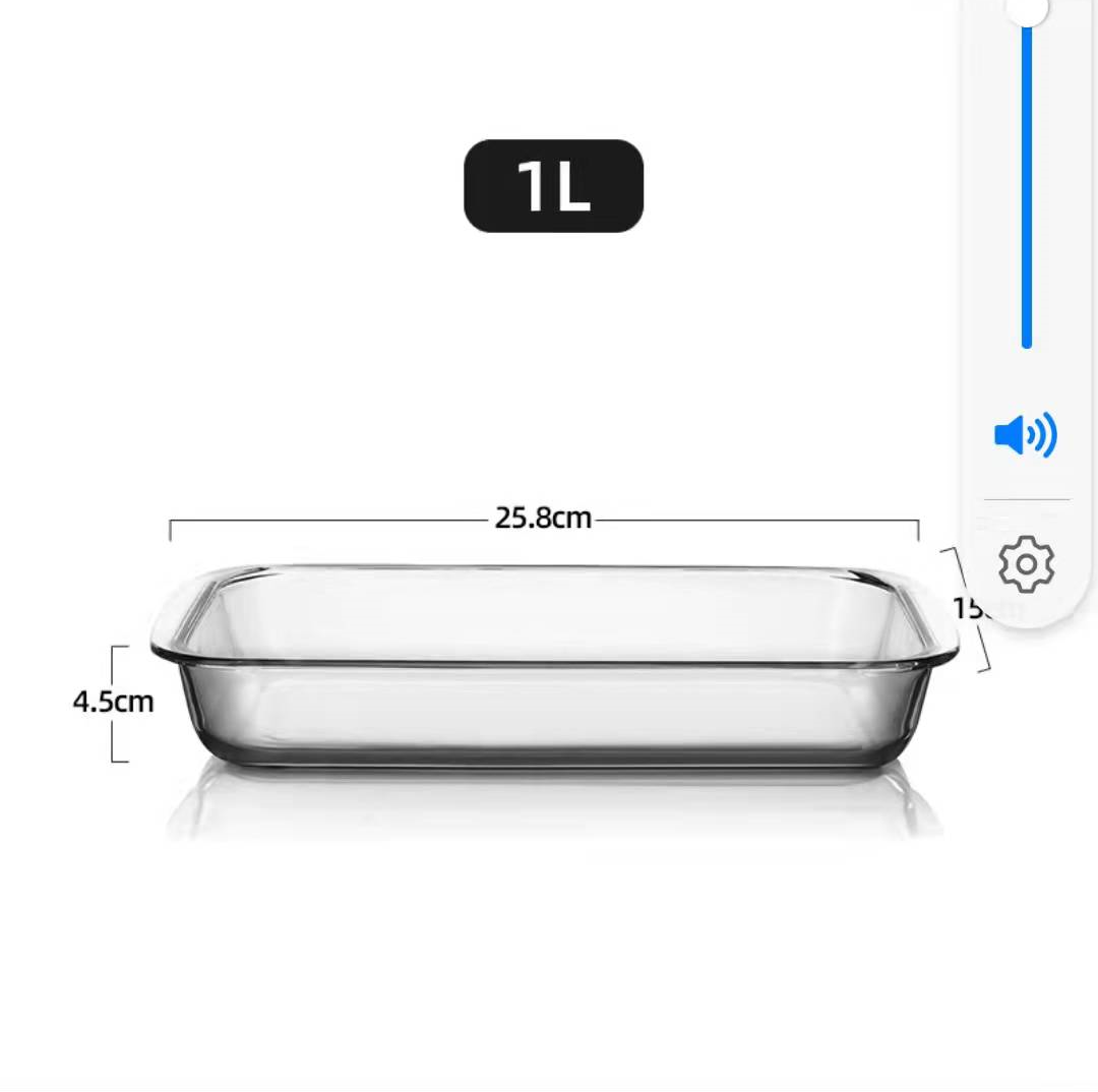 【XHome】 Pyrex Baking Tray Microwave Oven Rectangular Glass Dish