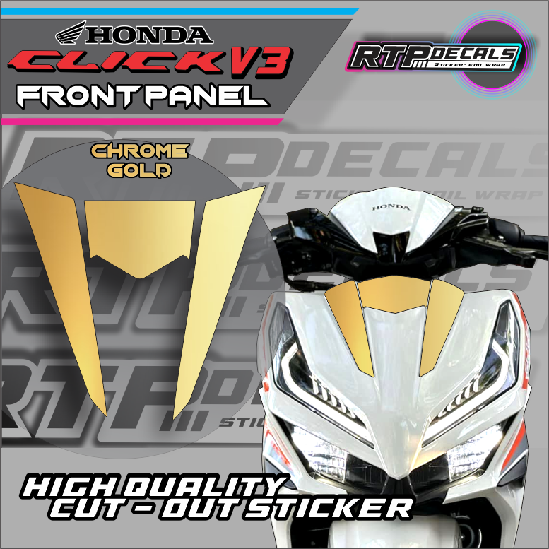 HONDA CLICK V3 FRONT PANEL DECALS STICKER - ROP | Lazada PH