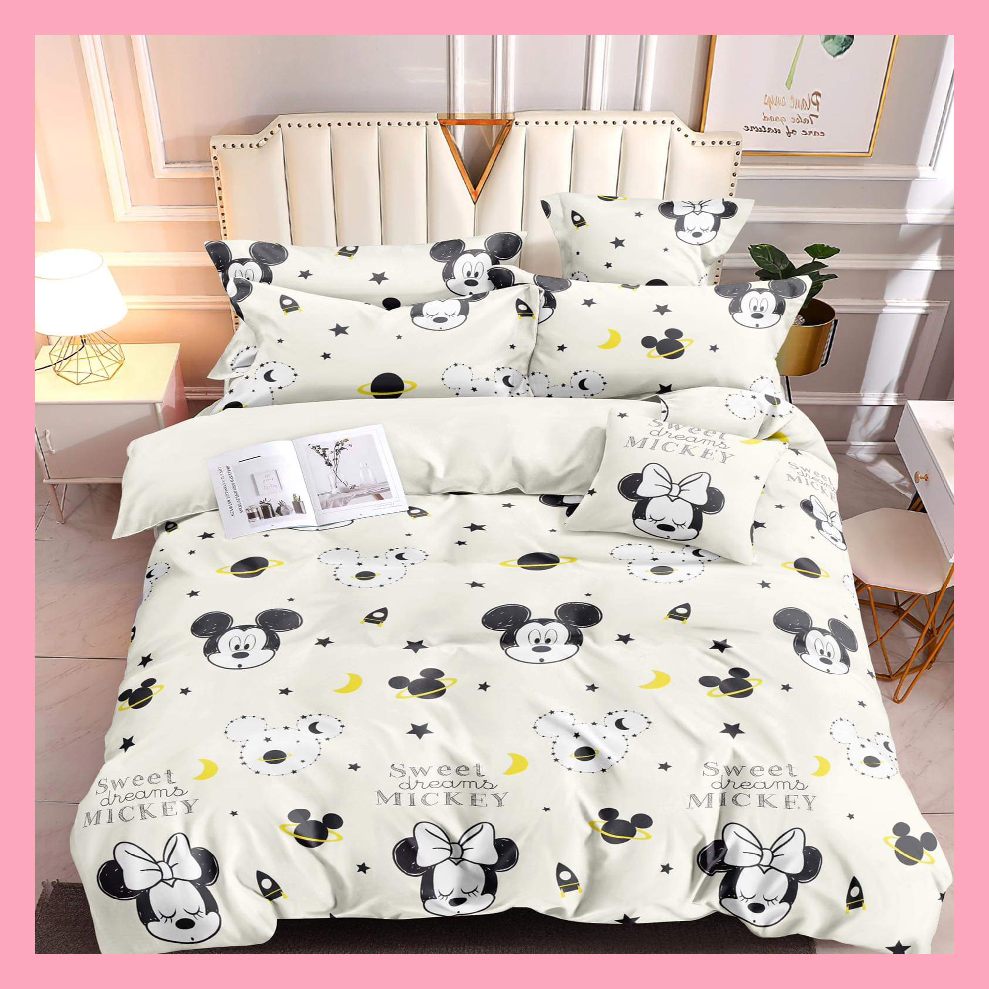 3in1 SWEET DREAMS Fitted Bed Sheet Canadian Fabric Bedsheet with 2