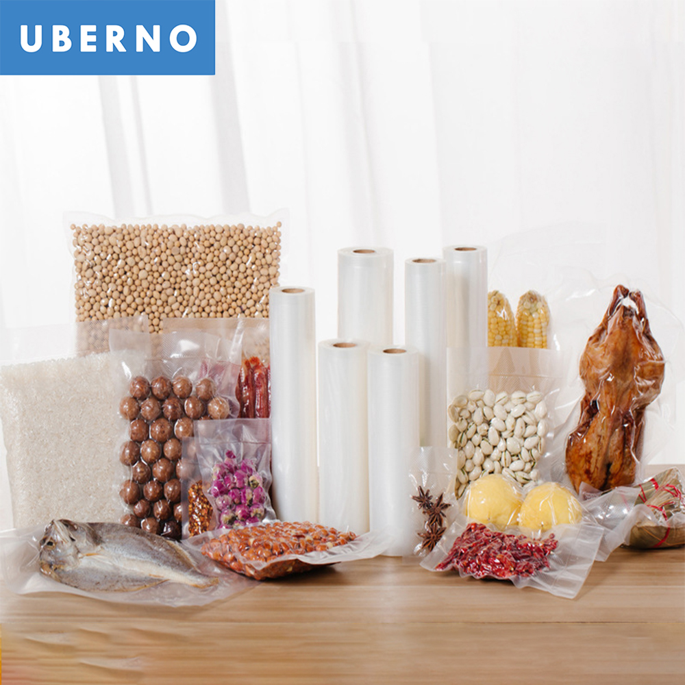 UBERNO Vacuum Sealer Plastic Roll Textured Food Sealer FreshKeeping