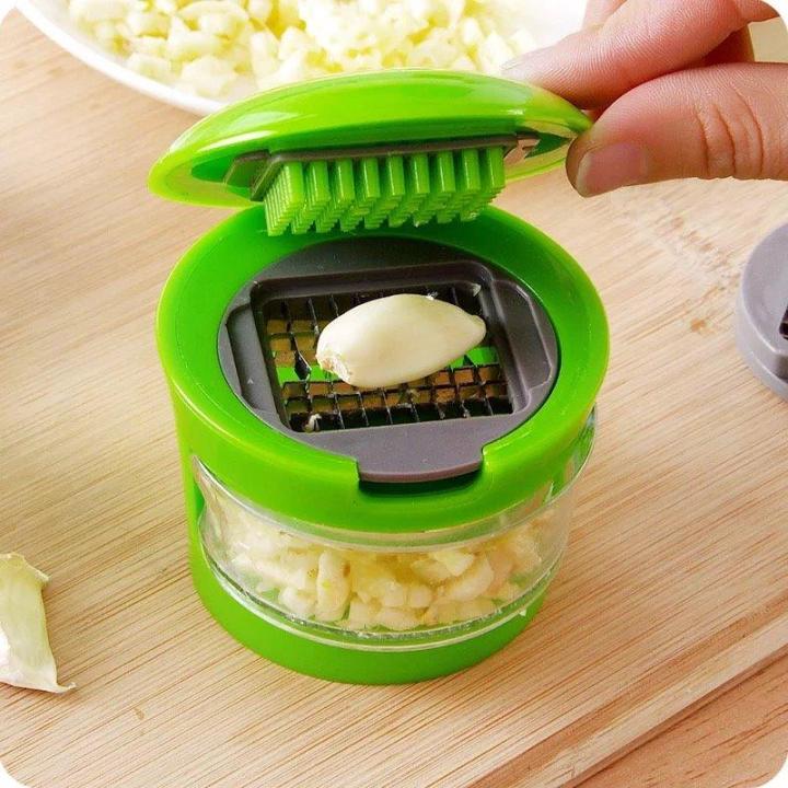 Mini Garlic Press Presser Onion Chopper Garlic Mincer Slicer Dicer Grater -  Kourani Online