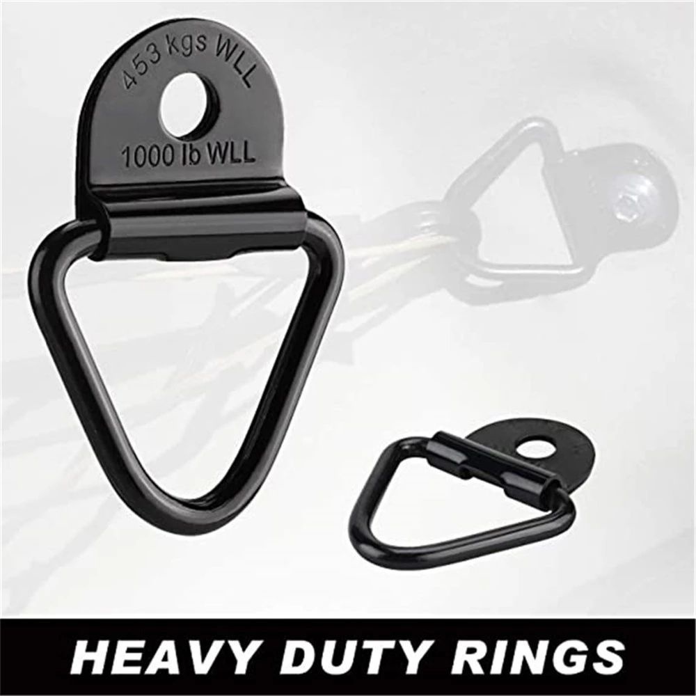 4pcs Hooks V Ring Bolts Tie Down 1000lbs/453kg Trailer Anchors For