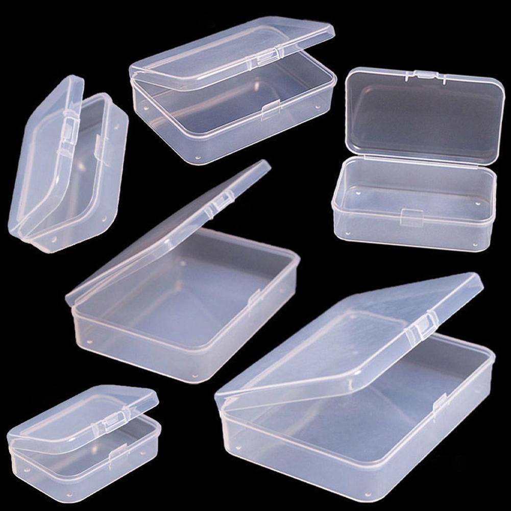 New Mini Square Clear Plastic Small Box Jewelry Storage Container