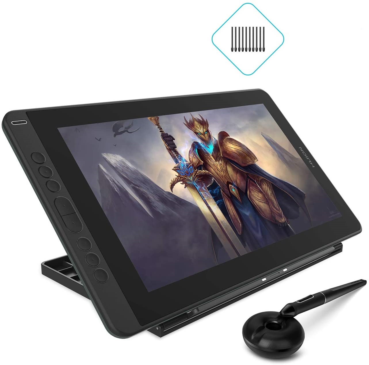 HUION KAMVAS 13 Green with Adjustble Stand Pen Display Drawing Tablet ...