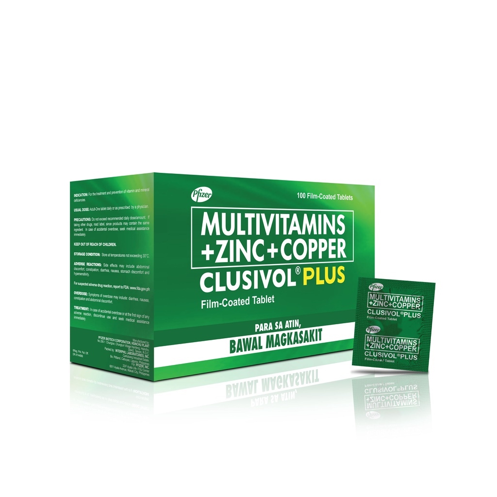 Clusivol Plus Multivitamins Zinc Copper 16 Tablets Lazada PH