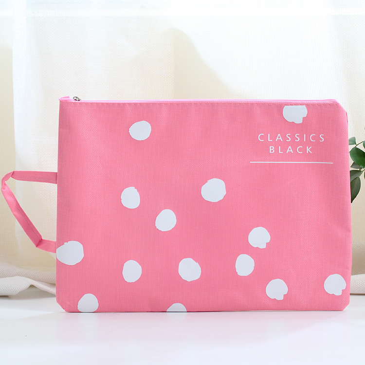 Korea stationery cartoon cute portable Oxford cloth file bag A4 student