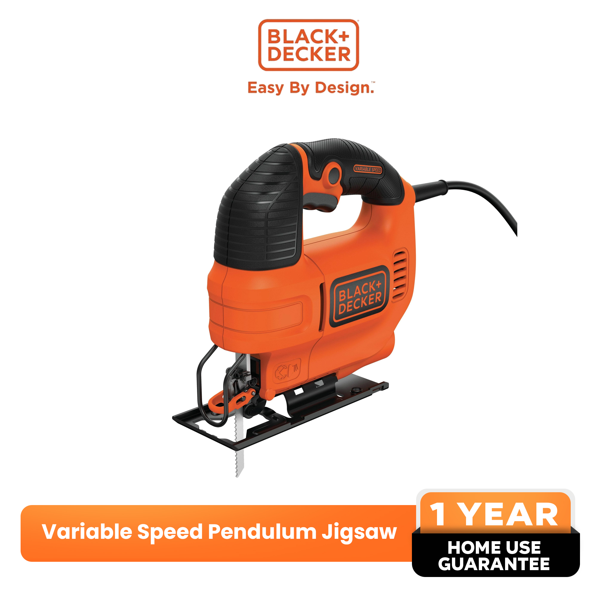 BLACK DECKER Variable Speed Pendulum Jigsaw 520W KS701E QS