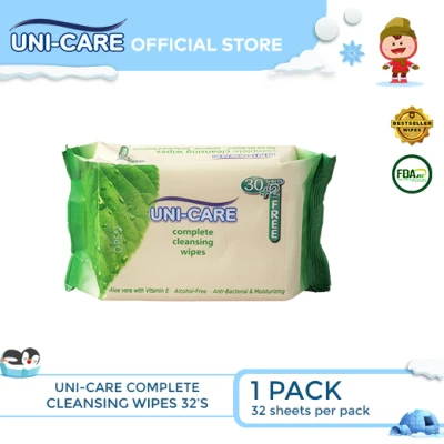 Uni-Care Complete Cleansing Wipes 32's Pack of 1