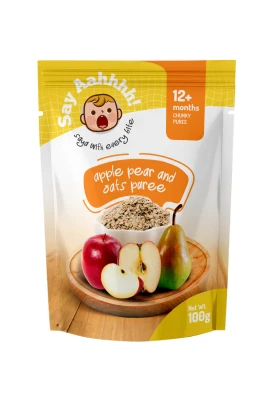 3 Say Aahhhh Apple Pear and Oats Puree (100g)