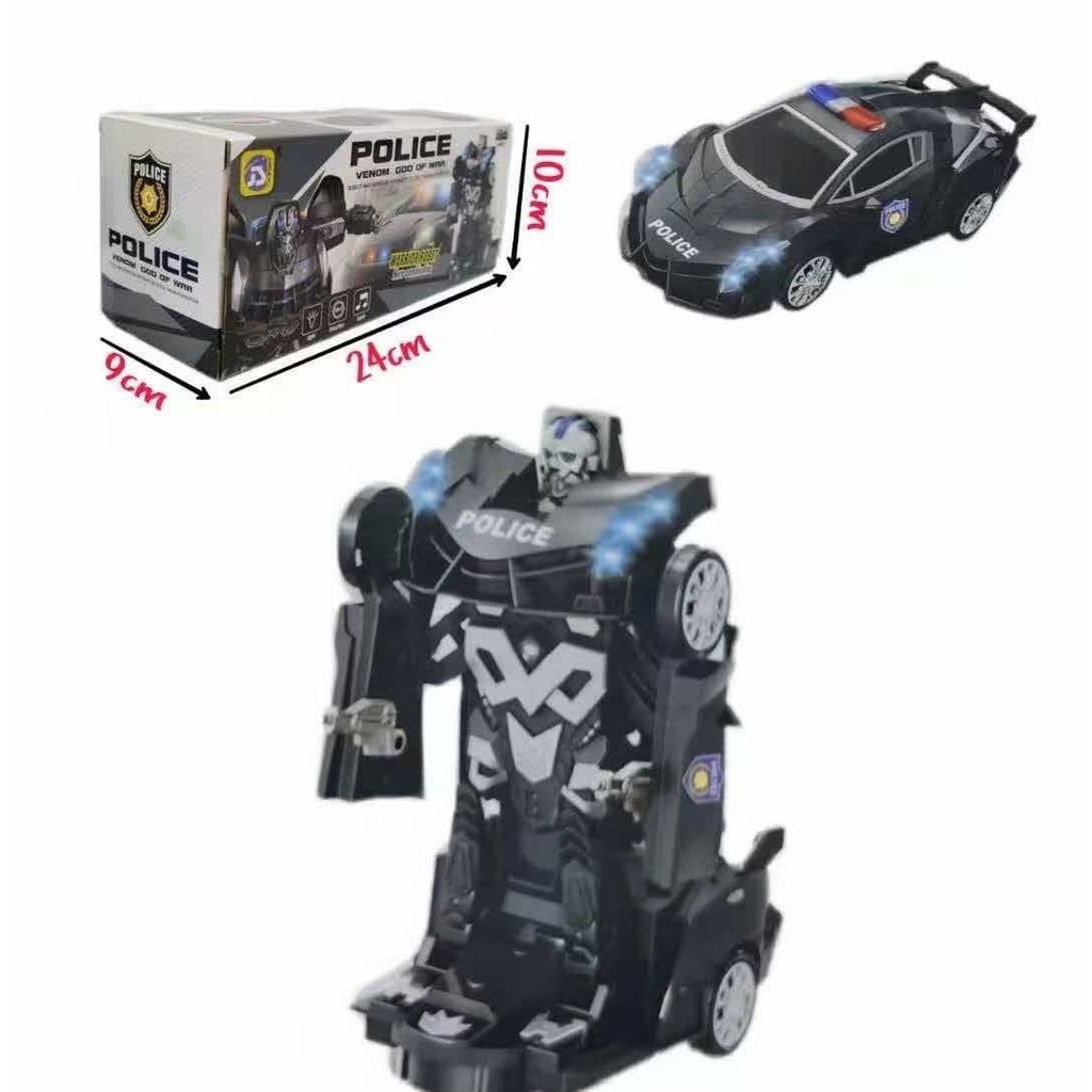 Police Transformer Robot Deformation Car w/ Lights & Sounds #8997 