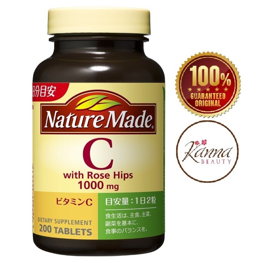 COD Nature Made Vitamin C Rose Hips 1000 mg per dose 200 Tablets