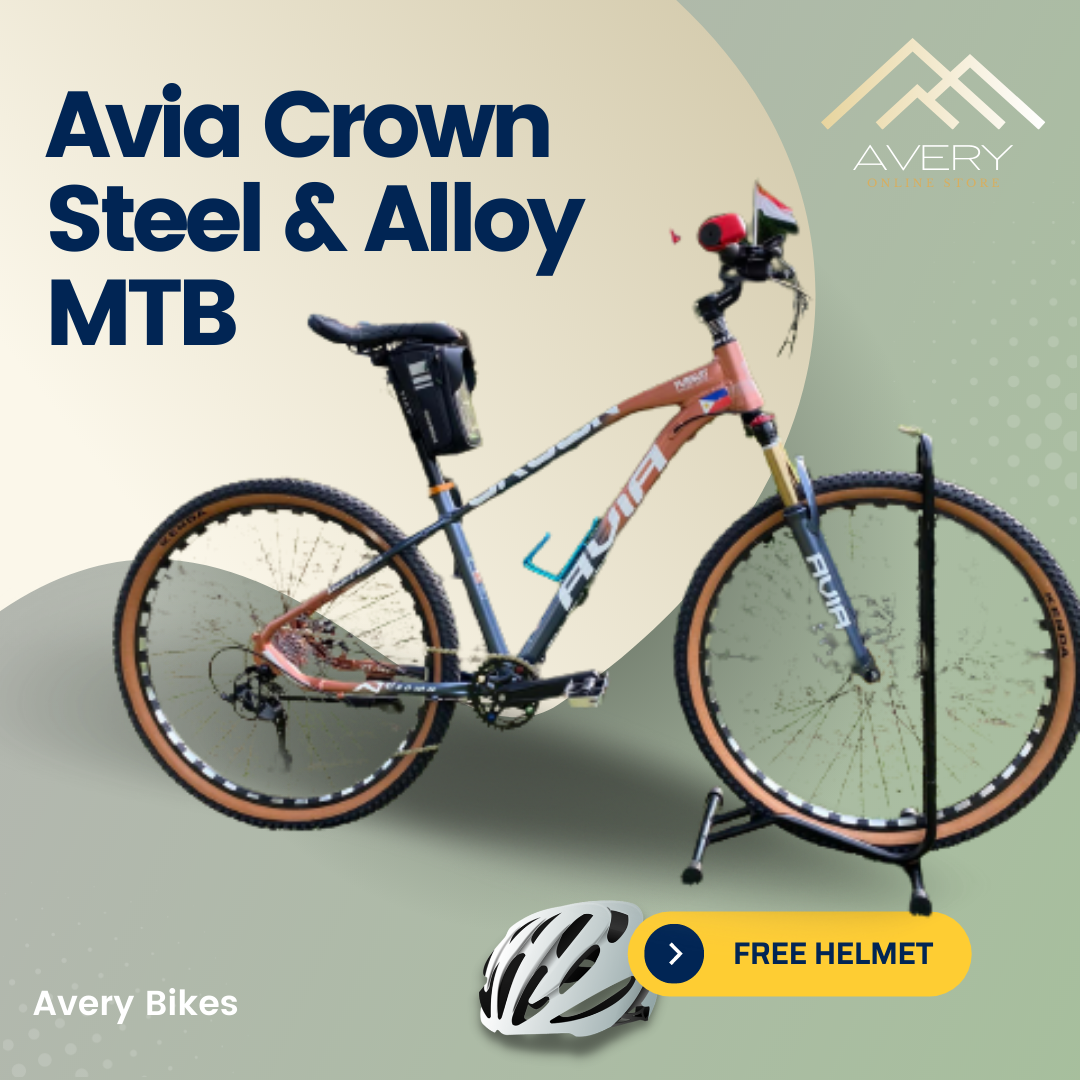 26er 27.5 29er AVIA CROWN MTB NEW DESIGN ALLOY STEEL FRAME HYDRAULIC AND MECHANICAL 1x9 1x10 SHIMANO SHIFTER INTERNAL CABLING MOUNTAIN ADULT BIKE Outdoor Recreational Play Exercise Cycling