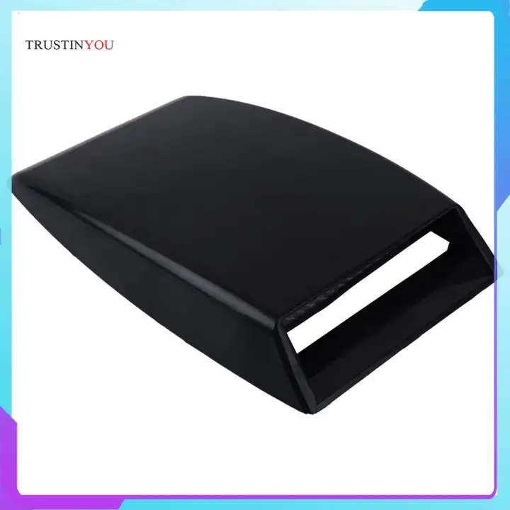 Trustinyou Car Decorative Air Flow Intake Scoop Bonnet Simulation Vent Cover Hood Black Intl Lazada Ph