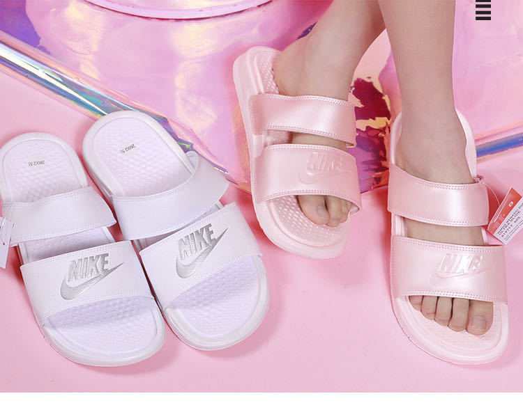 nike slippers pink