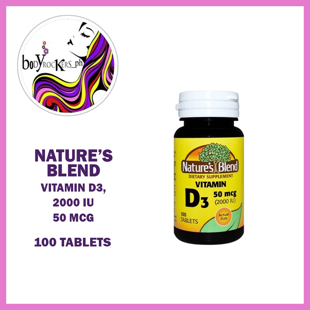 Nature's Blend Vitamin D3, 2000 IU, 100 Tablets Lazada PH