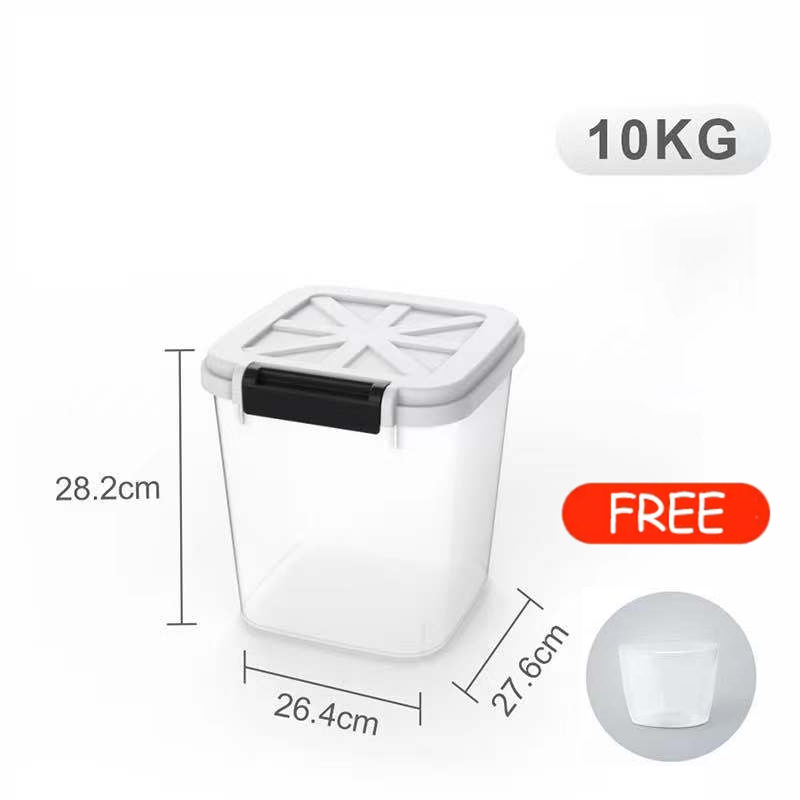 Rice bucket 15kg 25kg rice dispenser with wheels moistureproof airtight