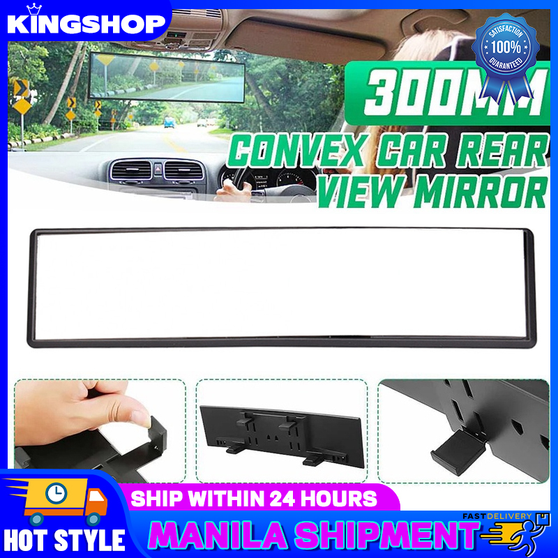 Car Rear View Curved Wide Angle Universal Interior Mirror 300mm x