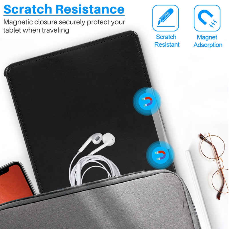 Case for KOBO GLO HD 6.0" eReader Magnetic Auto Sleep Cover Ultra Thin Hard Shell (Black)