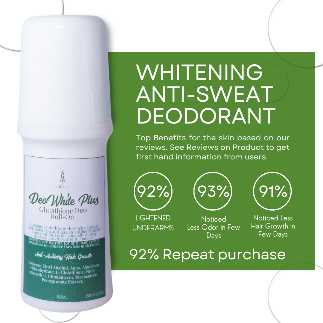 [ WHITENING DEODORANT ROLLON ] Greenika DeoWhite Plus Glutathione