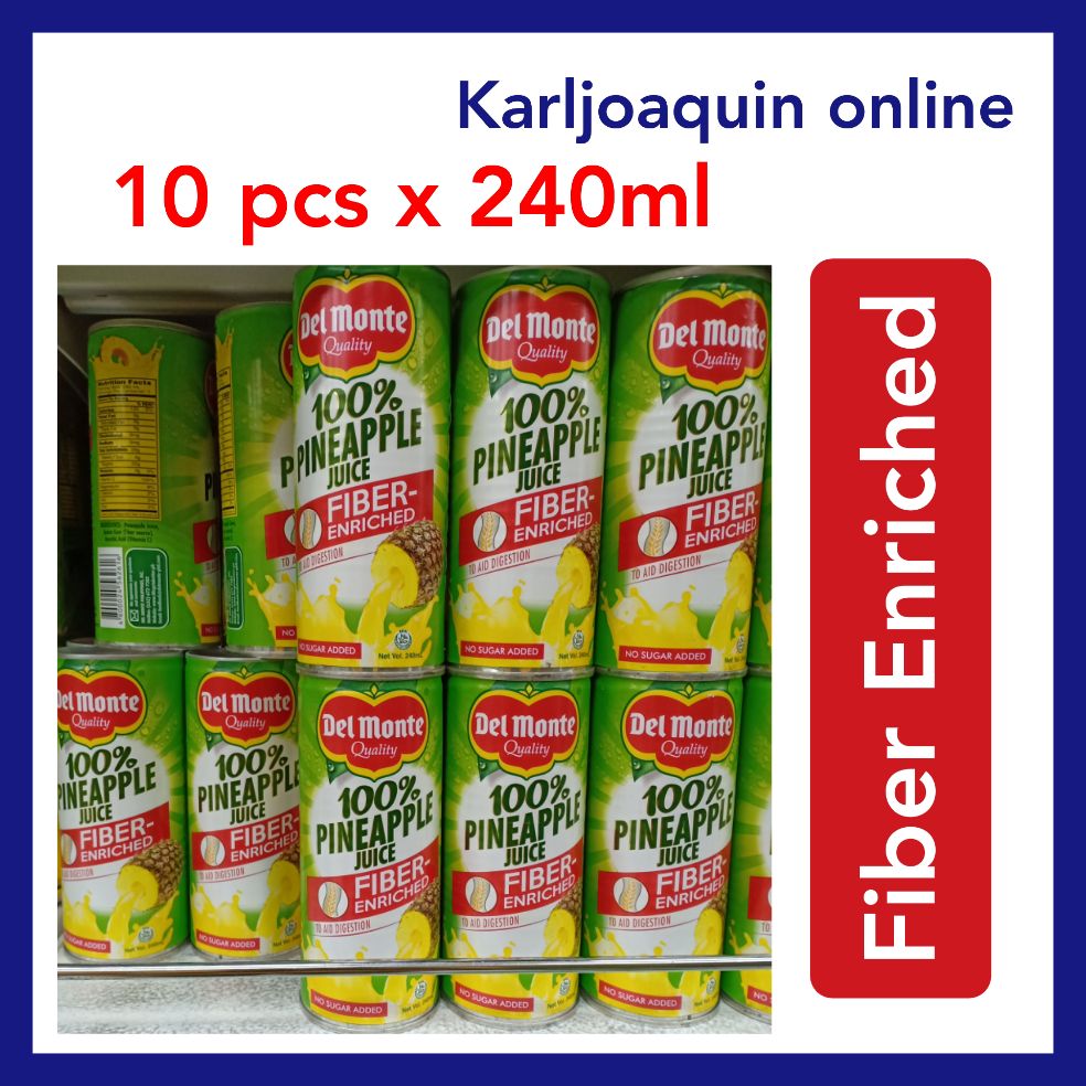 Delmonte Pineapple Juice Fiber Enriched 10 x 240ml Lazada PH