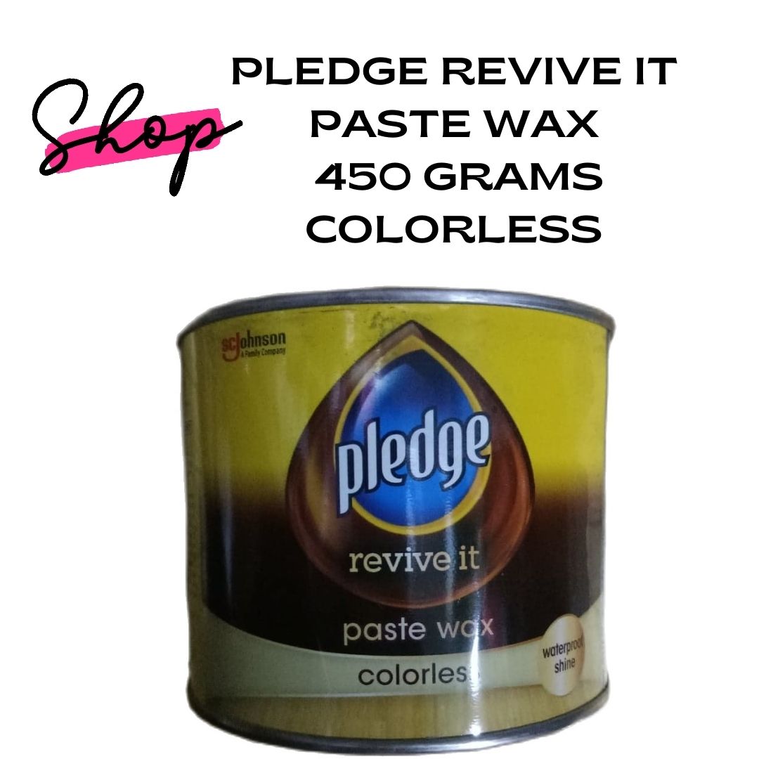 PLEDGE PASTE WAX /WATERPROOF SHINE COLORLESS (450 grams) Lazada PH