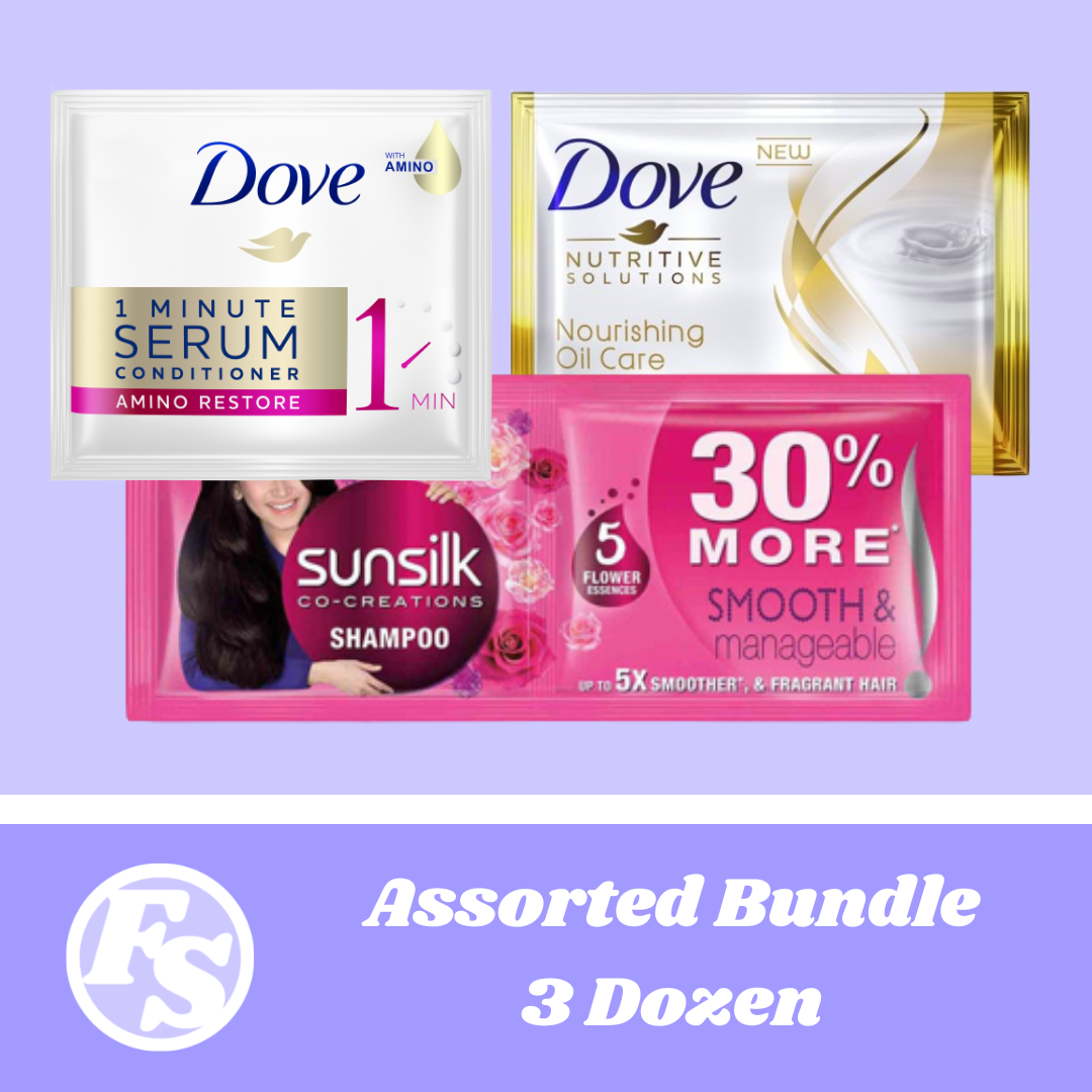 Sunsilk and Dove Shampoo & Conditioner Sachets (3 Dozen) Lazada PH