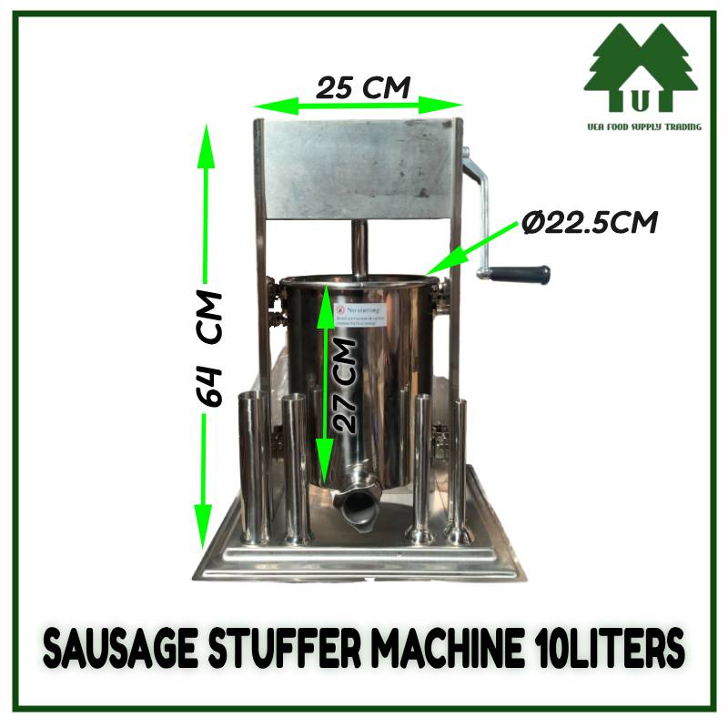 10L /15L Sausage Stuffer Machine with free stainless 4pcs Funnel and ...