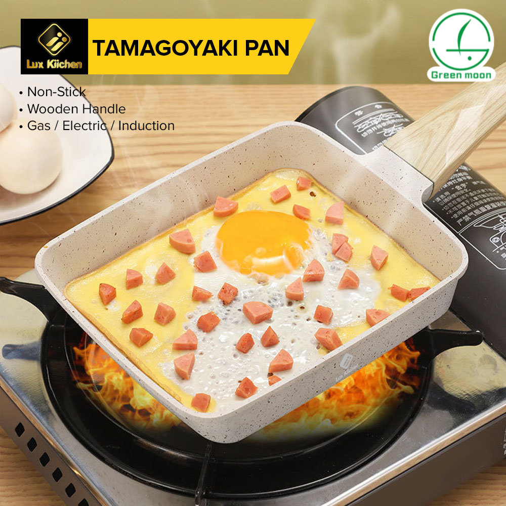 Lux Kiichen Non-Stick Japanese Tamagoyaki Pan Egg Pan Omelette Pan Egg ...