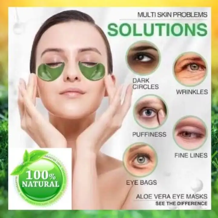 Aloe Vera Hydrogel Eyepatch Made In Korea 60 Sheets Aloe Vera Hydro Gel Eye Patch Made