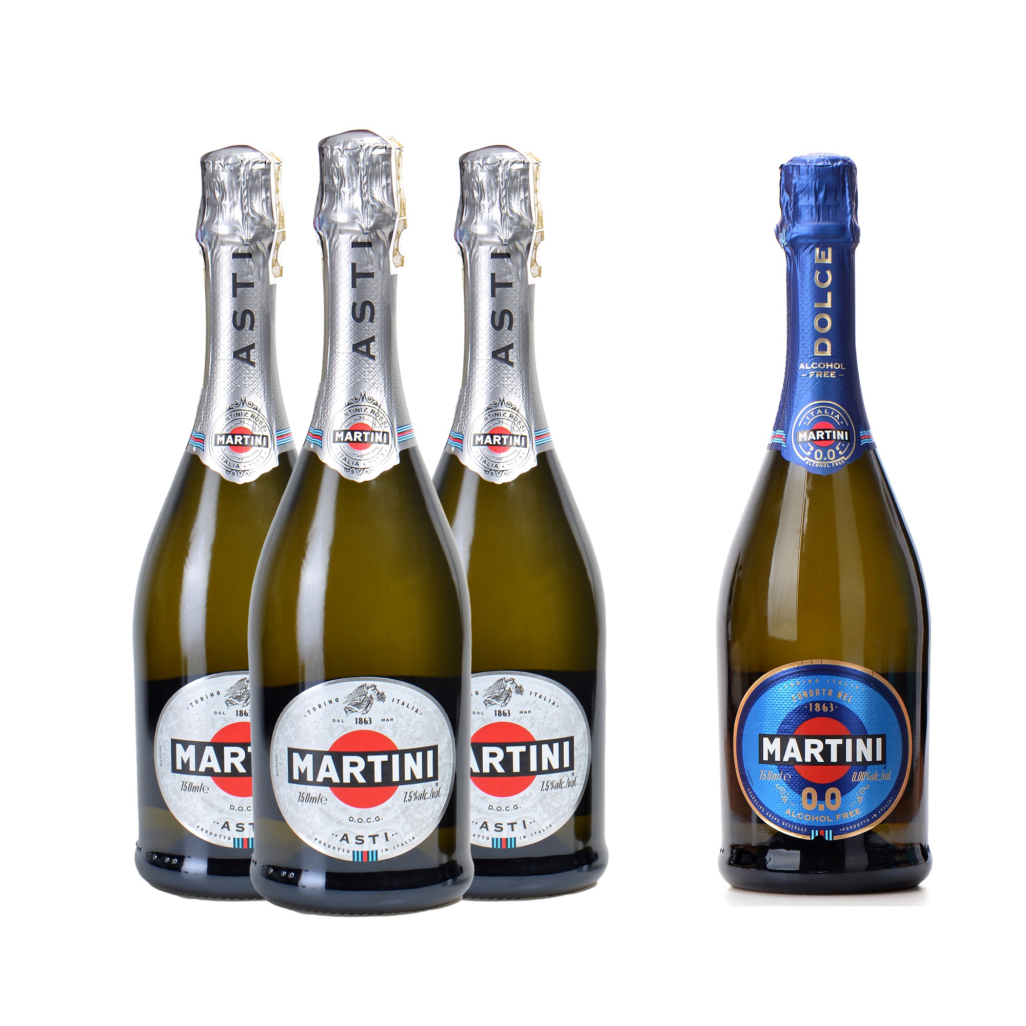 MARTINI Asti Sparkling Wine 750ml and MARTINI Dolce 0.0 Sparkling