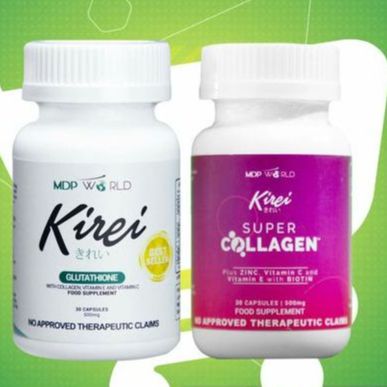 kirei super glutathione 1 Kirei Super Collagen 30 capsules with Kirie Glutathione 30 capslues /Skin  Nourishment Healthy Supplement/ Super Collagen/ Skin Whitening