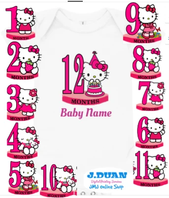 H. KITTY MONTHLY MILESTONE (FREE Name Just chat us your baby name)