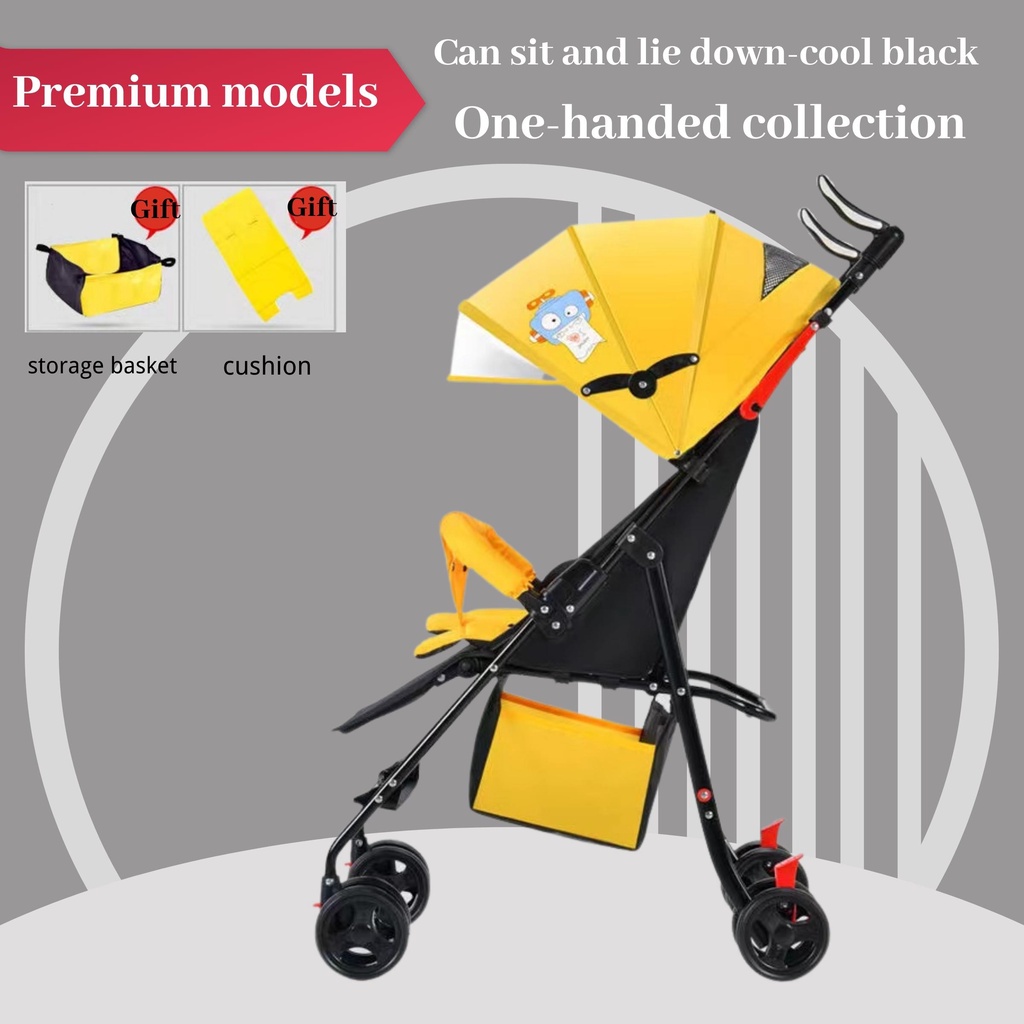 【Quick Send】Baby stroller portable sit and lie foldable stroller light