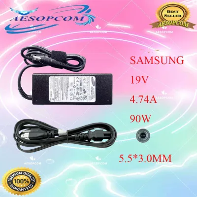 Samsung Laptop Charger Adapter 19V 4.74A 90W with Power Cord (Black)
