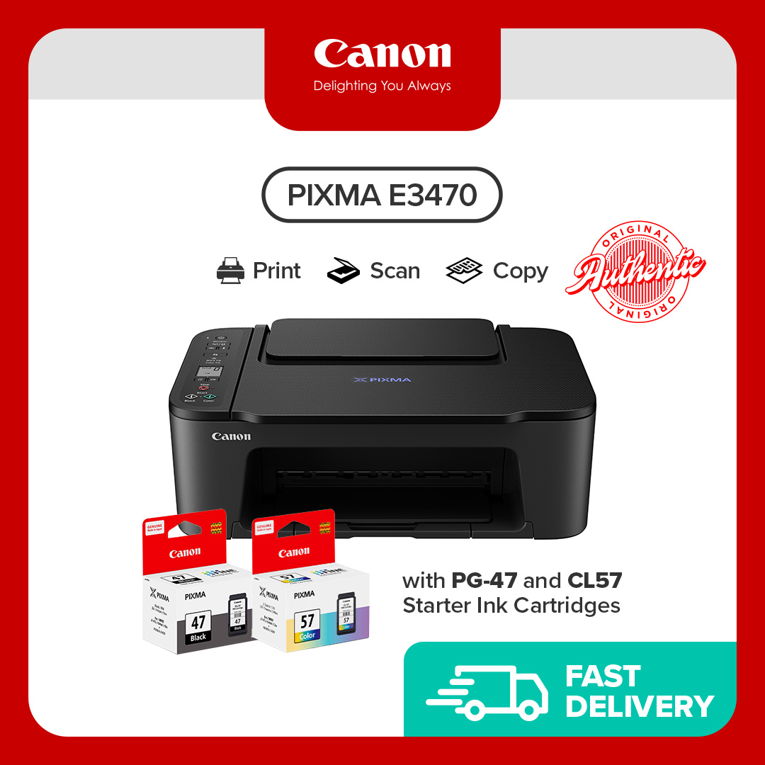 Canon PIXMA E3470 Wireless All-In-One Printer (Flagship Store
