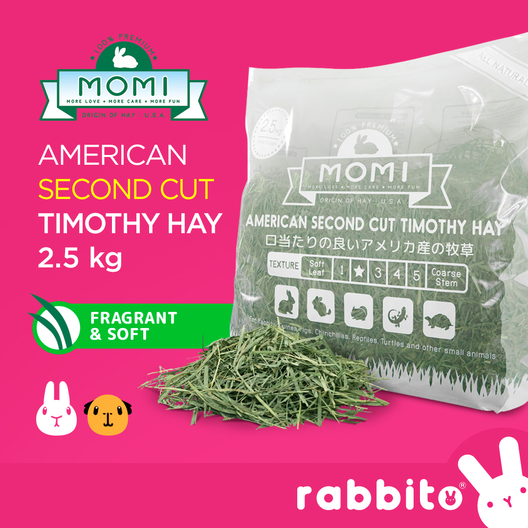 MOMI American Second Cut Timothy Hay 2.5KG for Rabbits, Guinea Pigs and