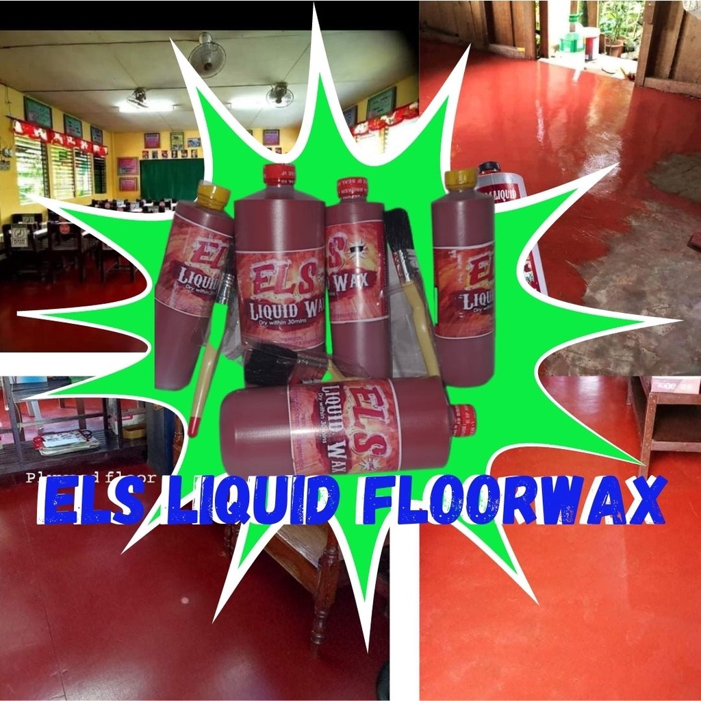 ELS LIQUID FLOOR WAX 500ml Shine plus liquid Floor Wax Shine plus free