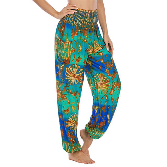 Yoga Pants Women Hippie Harem Printed Leggings Boho High Waisted Zumba Wear  Pantalone De Mujer Cintura Alta Calca Feminina Beach