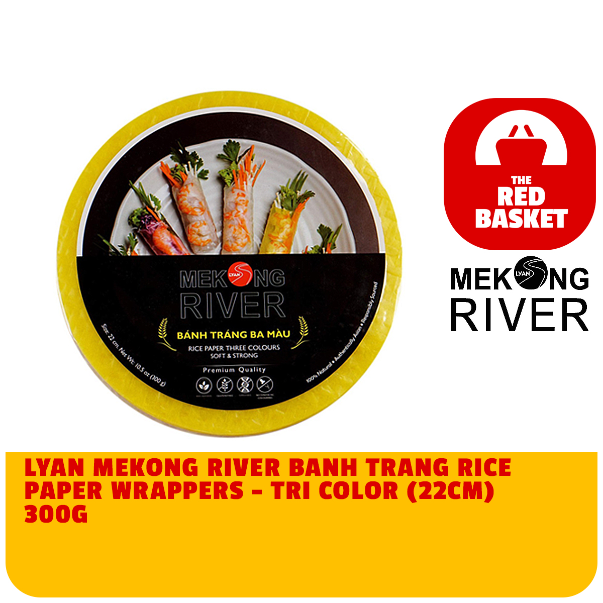 LYAN MEKONG RIVER BANH TRANG TRI COLOR RICE PAPER 22CM 300G (VIETNAMESE