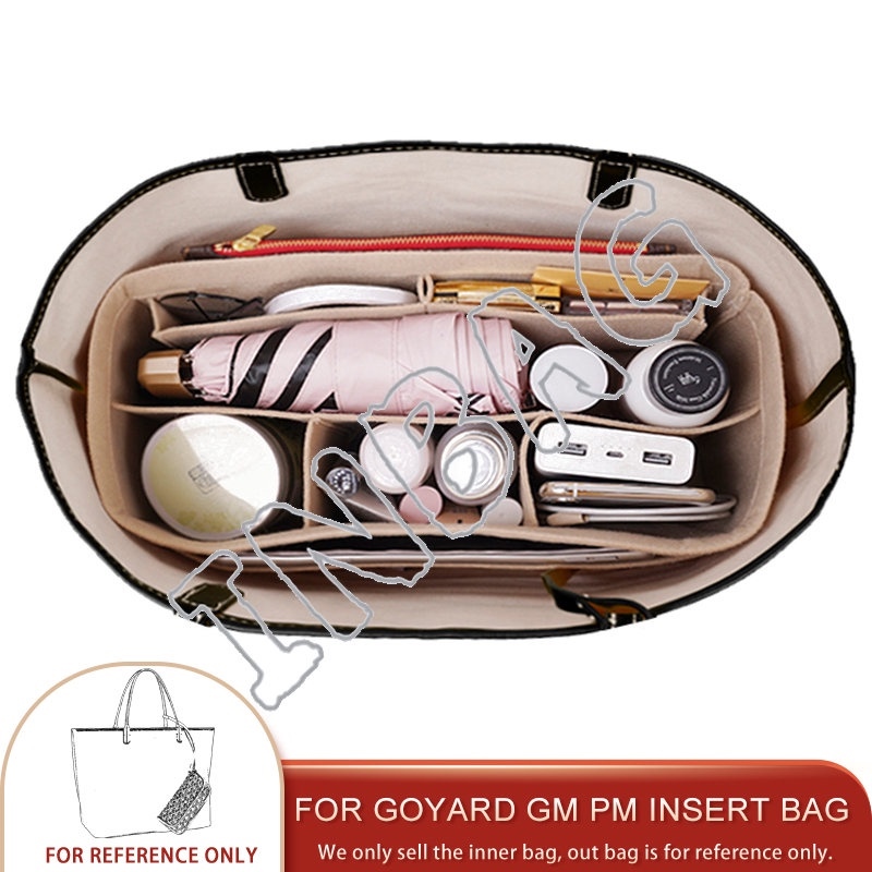 Plush Travel Inner Purse Insert Organizer for Goyad Tote Bag