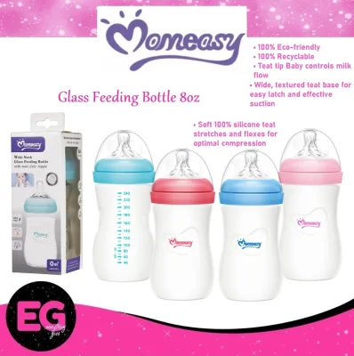 NEW ARRIVAL SALE: MomEasy Glass Feeding Bottle 240mL