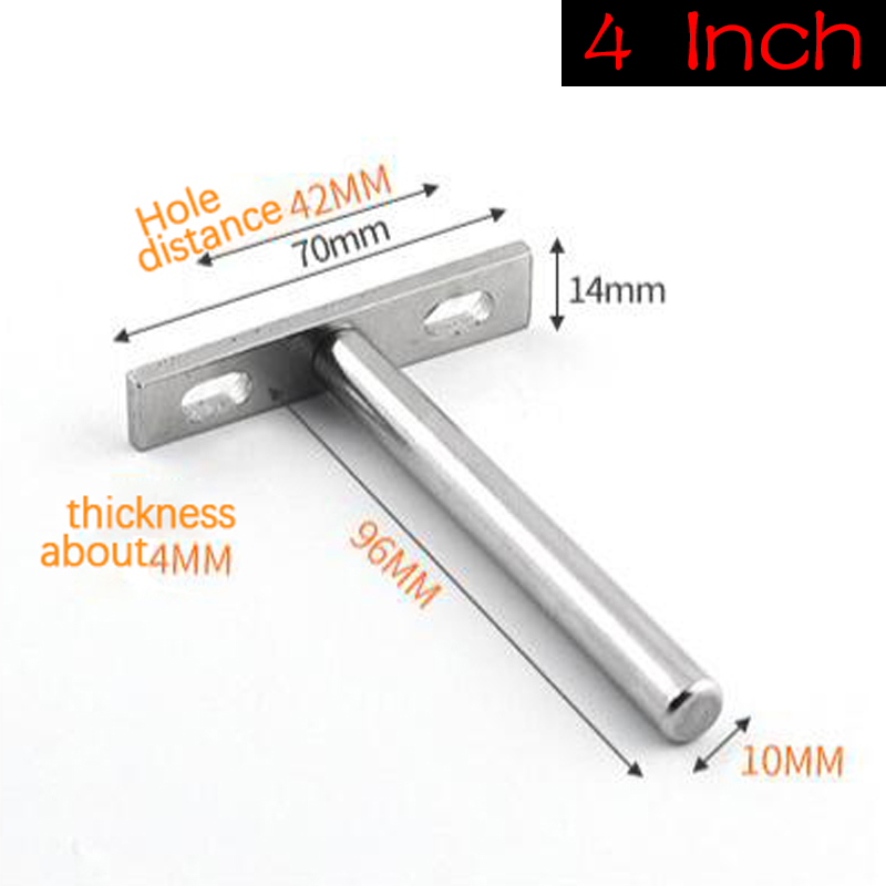 1PC Floating Shelf Brackets 3/4/5 inch Tshaped Invisible Wallmounted