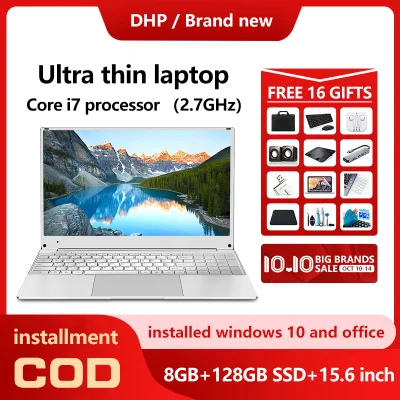 【COD】【16 free gifts】netbook laptop / DHP I 15.6in/1080P I 4th generation core processor I Core i7 I 8GB memory I 256GB SSD I Built in HD Camera + built-in digital keyboard I Light and easy to carry I Suitable for online education + work